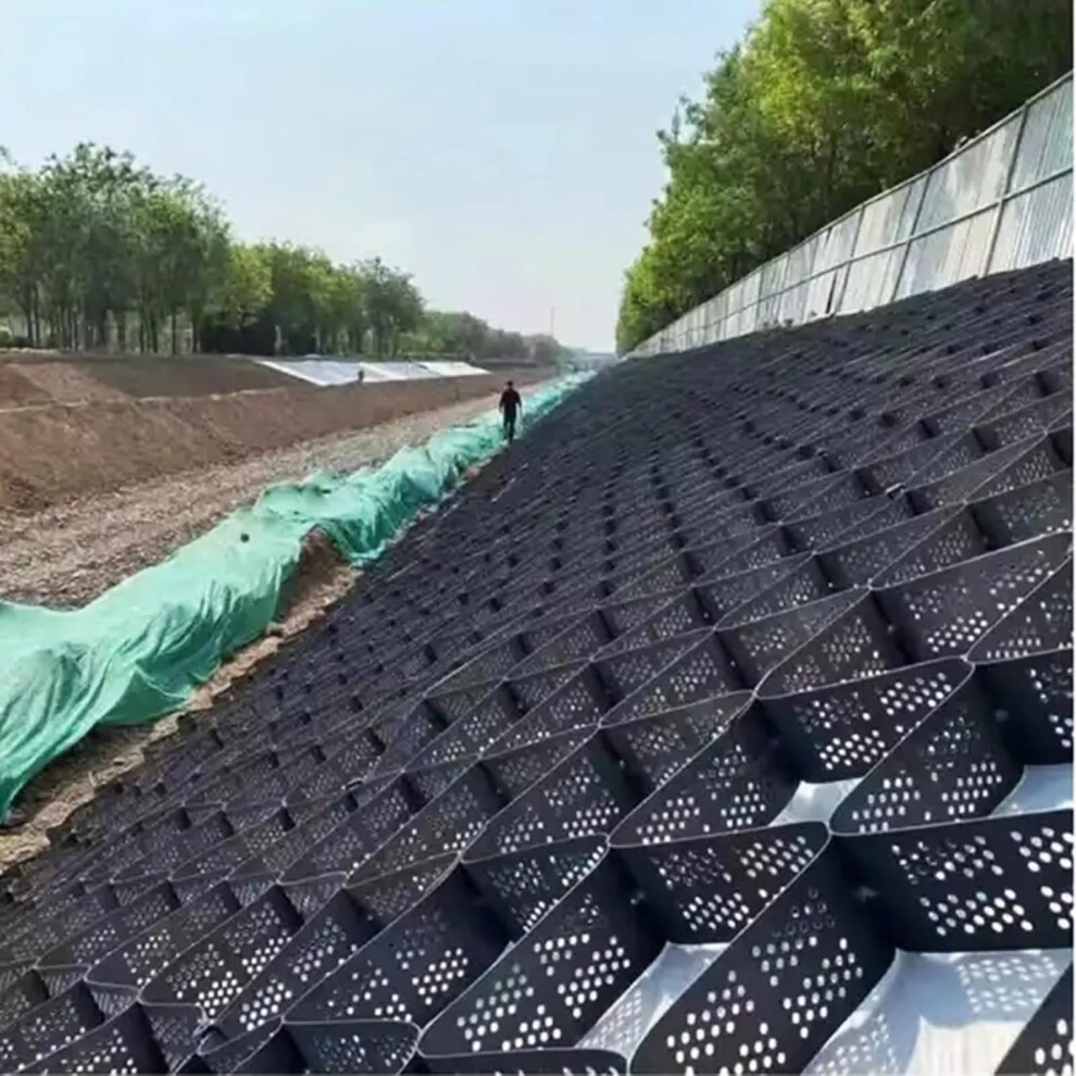 Ground Grid Paver For Slope Stabilization, 2 Inch Hdpe Driveway Gravel Stabilizer, Cuttable Design 9164114632357
