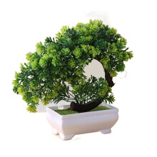 Artificial Bonsai Tree with Realistic Pine Design, Maintenance Fake Plants for Home or Garden Decor