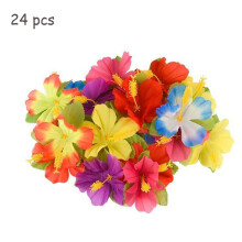 24 stk kunstige hawaiiske hibiskusblomster til borddekorasjon på fest; 24 stk kunstige hawaiiske hibiskusblomster til borddekorasjon på fest
