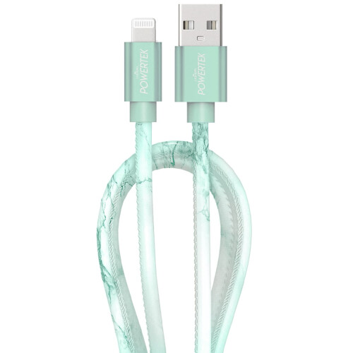 Πιστοποιημένος φορτιστής Powertek MFi συμβατός με Apple, iPhone, iPad, καλώδιο Lightning σε USB 6