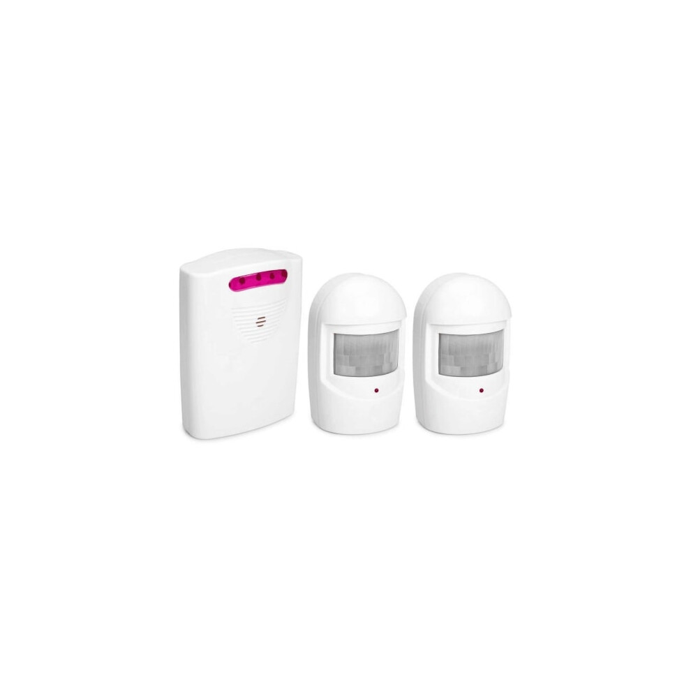 Home Security Wireless Driveway Alarm 1 Receiver And 2 Pir Motion Detectors 9395123885827