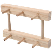 Sewing Thread 4 Pack Solid Rack Embroidery Storage Stand Spool Wooden