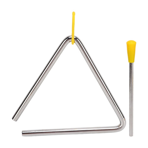 LIYJTK Metal Hand Percussion Musical Instrument Triangles, 2-Pieces
