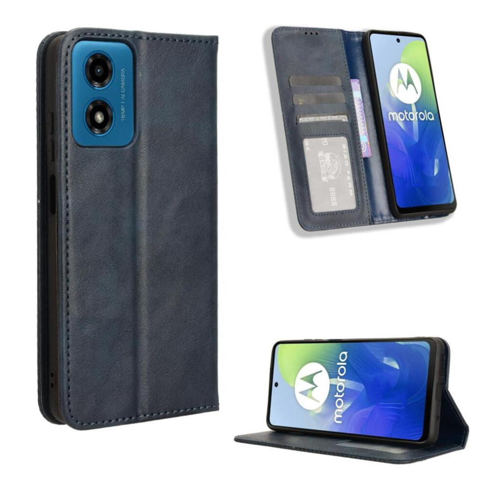 Case For Motorola Moto G04/G24 Wallet Magnetic Closure Pu Leather 9395123888026