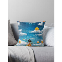 Nueva funda de cojín decorativa Dragon Ball Goku y Shenlong para sofá, 16x16 pulgadas, doble cara.