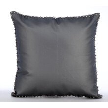Obliečky na vankúše HomeCentric, sivá, na mieru vyrobené, 14x14 palcov (35x35 cm), balenie po 2 kusoch, s metalickými hrotmi a lemom,
