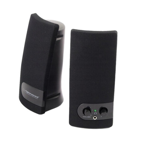 Esperanza – 2 Stereo-Lautsprecher für Computer – USB, Schwarz