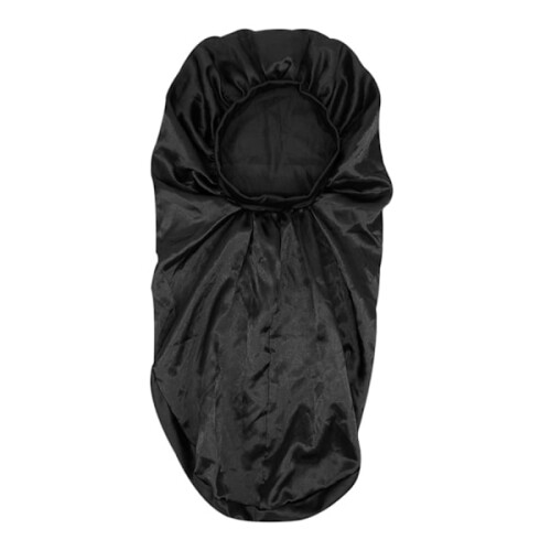 INF Lang satin sovehætte Sort 2