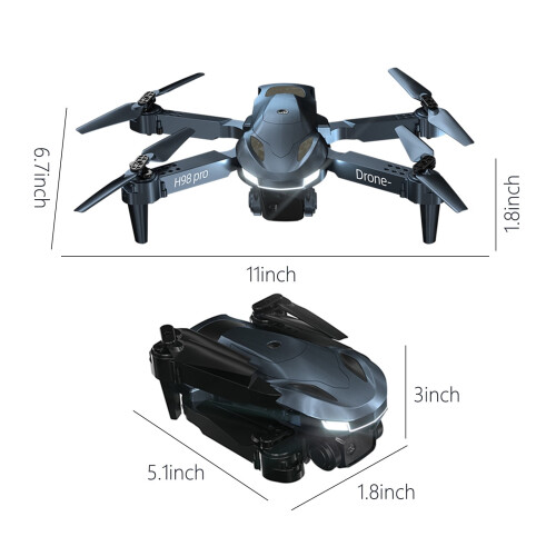 Viflosae Drone με κάμερα HD 1080P, οπτική ροή ύψους, λειτουργία Headless - Συμβατό με 1