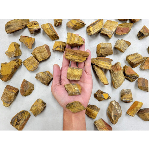 Κρύσταλλοι Tiger Eye σε χύμα μορφή, ακατέργαστοι πολύτιμοι λίθοι ανά λίβρα για Reiki