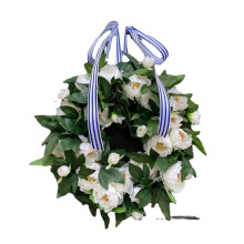 Fleasc Bláthanna Peony, Fleasc Doras, Fleasc Peony Bán Saorga don Doras Tosaigh 13.8", Maisiúcháin Doras Tosaigh, Maisiúcháin Balla