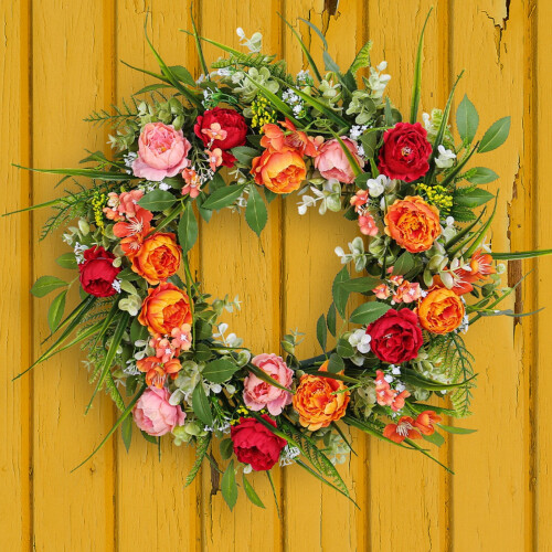 Mini Peon Vårblomstring Simulering Blomstring Gårdsdør Hengende Dekorasjon