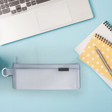 Djunllk Etui voor Pennen - Minimalistisch Etui van Mesh met Ritssluiting, Kleurrijk, Lichtgewicht, Draagbaar, Klein Etui voor Pennen, voor Reizen,