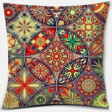 Tyynyliinat Puuvilla Pellava Mandala-sarjan Kuvio Tyynyliina Neliö Kotitoimiston Sisustus