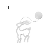 Coole LED-Lichterkette mit Sternen, Glocken, Schneemann, Weihnachtsmann und Saugnapf für die Weihnachtsdekoration – ideal für Fenster und Zuhause