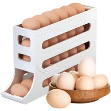 Dispensador automático de huevos, con capacidad para 28 huevos, bandeja enrollable que ahorra espacio para refrigerador, cocina, armarios y mesa de