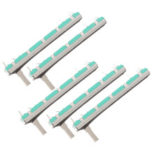 Stereo Volume Potentiometer 75mm Mixer Fader B10k Two-channel Straight Sliding B1035pcs Control Electronic Metal