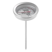 Termômetro de carne em aço inoxidável com mostrador grande para cozinhar, assar, fritar e fazer churrasco. Faixa de temperatura: 0~120C.