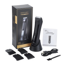 Electric Body Hair Trimmer for Men, Ball Shaver Pubic Groin Trimmer Beard USB Rechargeable Waterproof Wet/Dry Grooming Kit with Ceramic Blade