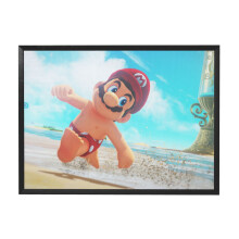 Super Mario Wandbild – Gerahmtes Cartoon-Wandbild für Badezimmer, Schlafzimmer, Wohnzimmer, Weihnachtsdekoration