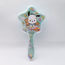Pieptene nou pentru păr de pisică KT Sanrio, de înaltă valoare, cu pernă de aer și paiete, pieptene pentru masaj cu nisipuri mișcătoare, cu