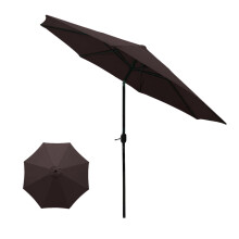 Pompotops Sunshade Umbrella Replacement Canopy 118 Inch, Compatible with Garden Outdoor Stall Beach Umbrellas, 8 Ribs, Coffee