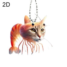 2025Taliansky model Brainrot Tung Tung Sahur, 2D tlačené akrylové závesné dekorácie do auta P2a2J Jedna veľkosť