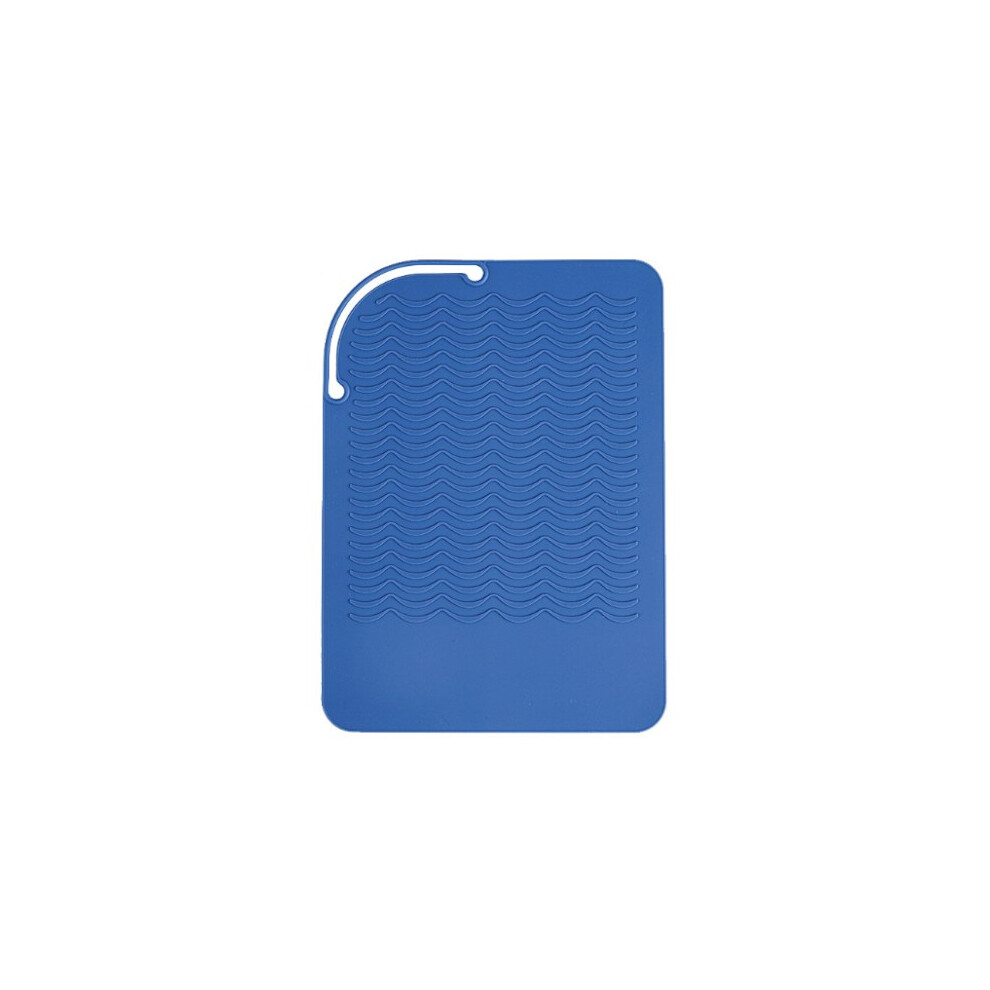 Heat Resistant Silicone Mat for Hair Care Tools Blue