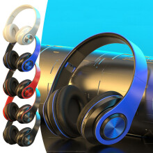 Avtoify Wireless Bluetooth Headphones Noise Cancelling Over Ear Headphones for Mobile Computer Game Music Sports Game Blue