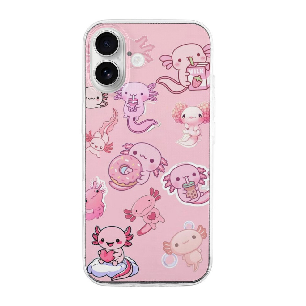 Kawaii Axolotl Tpu Case For Iphone 16 Â Ultra Slim Shockproof Anti-Yellowing Scratch-Resistant Wireless Charging Compatible Enhanced Grip 9395123103785