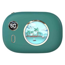 Xerdsx oplaadbare handwarmer, handwarmer met powerbank, twee-in-één met digitaal display, temperatuurregeling en dubbele USB-aansluiting, om de