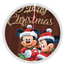 Mickey Mouse Weihnachtsbaumdecke, 91 cm (36 Zoll), Winterliche Weihnachtsbaummatte, Weihnachtsbaumdecke für rustikale Weihnachtsdekorationen