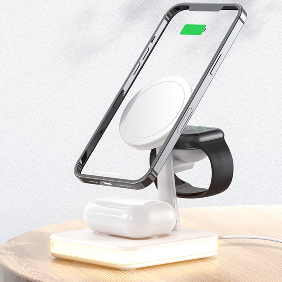 Aufmer Wireless Charging Station 3 In 1 Charging Station For Multiple Devices 15W Magnetic Wireless Charger Stand Phone 12 13Latest Upgrade 9395123200736