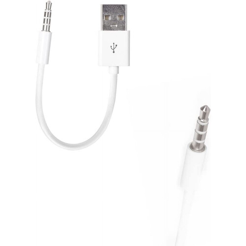 Καλώδιο iPod Shuffle, 2 τεμάχια, υποδοχή/βύσμα 3,5 χιλ. σε USB, φορτιστής USB, καλώδιο 1