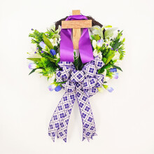Guirlanda de Páscoa YiFudd, Guirlanda de Primavera, Guirlanda para Porta, Decoração para Pendurar na Porta