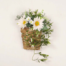Guirlanda Giyblacko - Guirlanda de parede com girassóis e gipsófilas, ideal para pendurar na porta ou como decoração de entrada. Flores