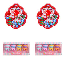 Lot de 4 mini gommes de Noël pour enfants - Gommes mignonnes pour les fêtes d'enfants - Récompenses pour les devoirs - Cadeau du Père Noël -