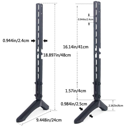 Suporte universal para TVs de 26 a 60 polegadas, compatível com LG, TCL, Samsung e outras marcas, com altura ajustável. 1
