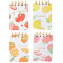 Carnets à spirale Eease Bee Party Favors, lot de 4, blocs-notes à spirale en forme de fruits