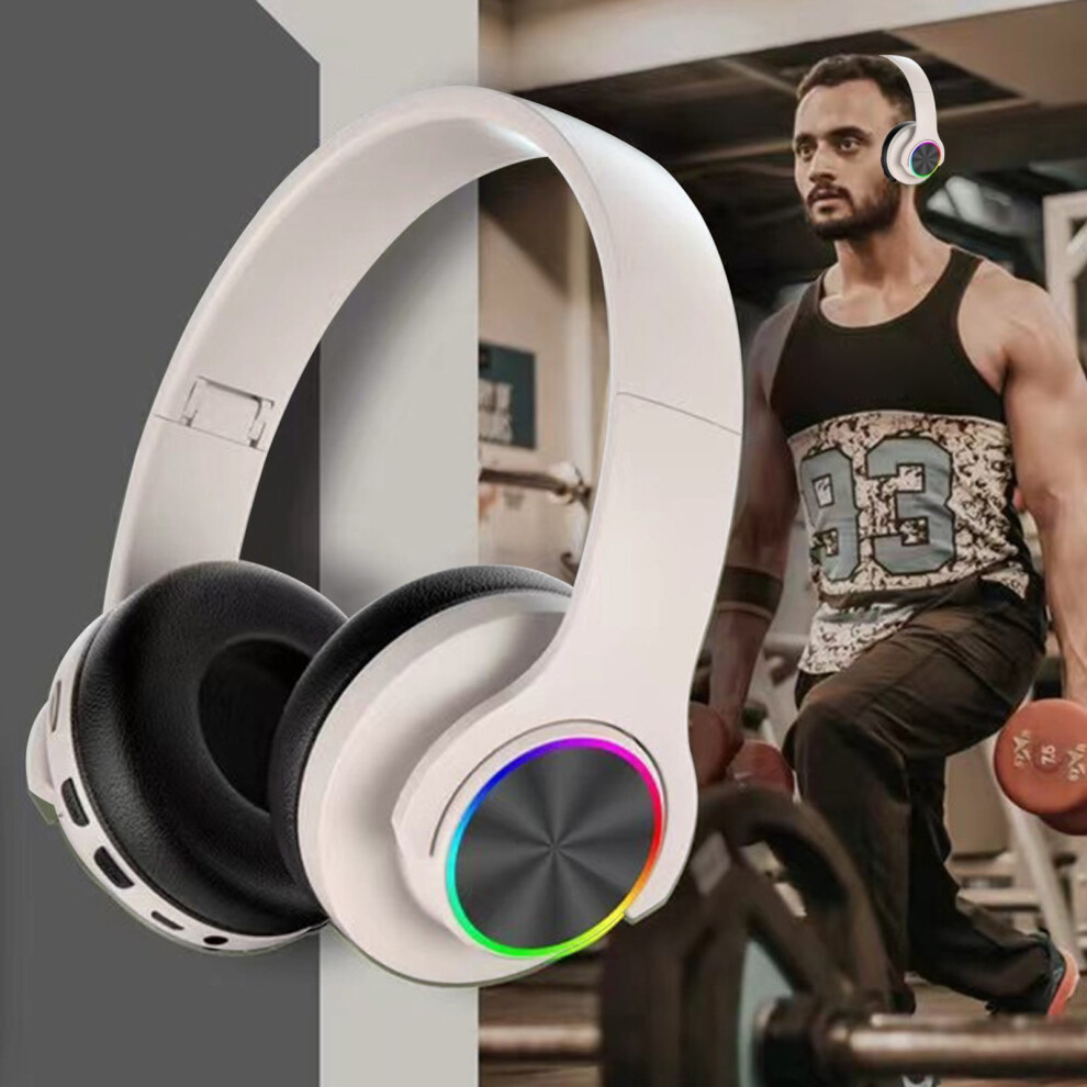 Clearance! Bluetooth Earphones W/ 7-Color Breathing Lights, Foldable, Subwoofer, Compatible With All Mobile Phones 9395123202822