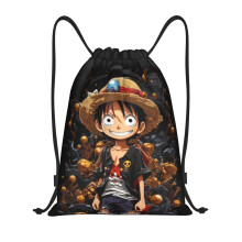 Onepiece Classic Drawstring Bag, opvouwbaar, sporttas, fitnesstas, unisex, strandtas, sporttas, reistas, middelgroot