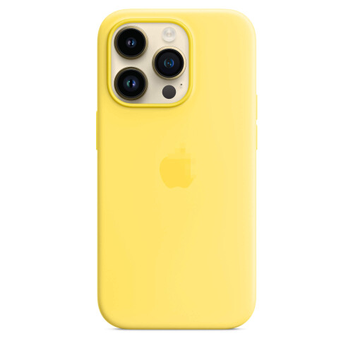 Συμβατό με θήκη σιλικόνης iPhone14Pro με MagSafe Soft-touch - Κίτρινο καναρινί 1