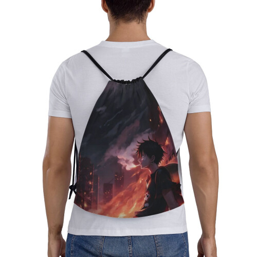 Κλασική μονοκόμματη τσάντα με κορδόνι, πτυσσόμενη, αθλητική, γυμναστικής, τσάντα 1