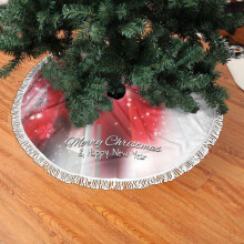 Gonna per albero di Natale in pizzo con frange, Buon Natale Gonna per albero morbida, leggera e piacevole al tatto76 cm