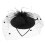 Μαύρη κορδέλα Eease Fascinator με νήματα από δίχτυ σε σχήμα λουλουδιού 1