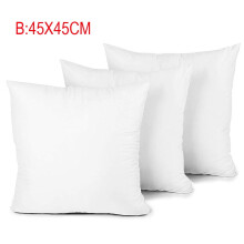 Oreiller WJSXC3 pièces en polyester imitation duvet 45 x 45 cm B
