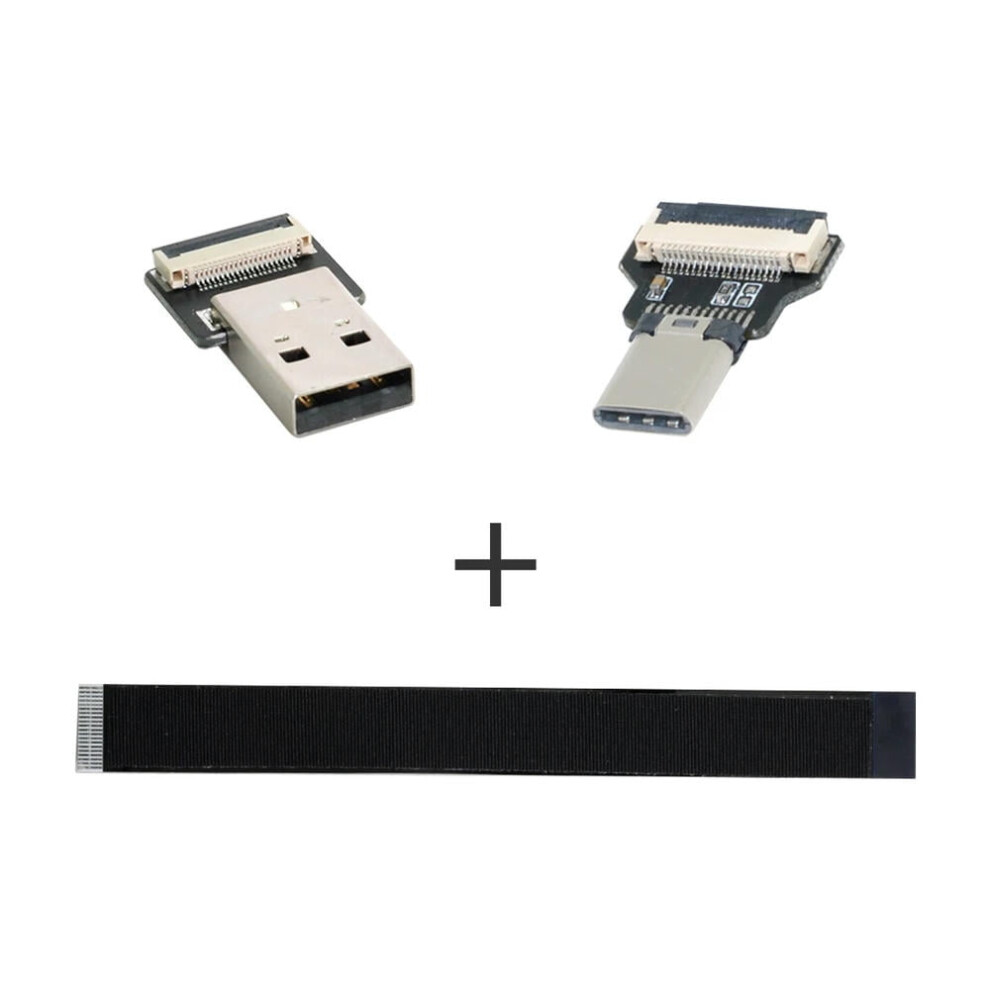 For Usb-C Type-C Male Data Flat Slim Fpc Cable For Fpv Disk Phone To Usb 2.0 Type-A Male 9395123323077
