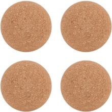 4 stuks 2,4 inch houten kogelstoppers voor wijnflessen, compatibel met karaffen en accessoires voor glazen flessen, BurlyWood