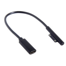 Adaptérový kabel USB-C typu C DC15V samice na Pro3Pro4Pro5Pro6Book Pro Charged Power Extension Adapter, černý