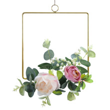 Melhor Oferta! Guirlandas de Inverno Zainafacai para Porta de Entrada, Decoração de Parede com Flores Artificiais, Guirlanda de Metal e PVC,